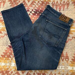Double RL Low Straight Light Rinse Selvedge Denim